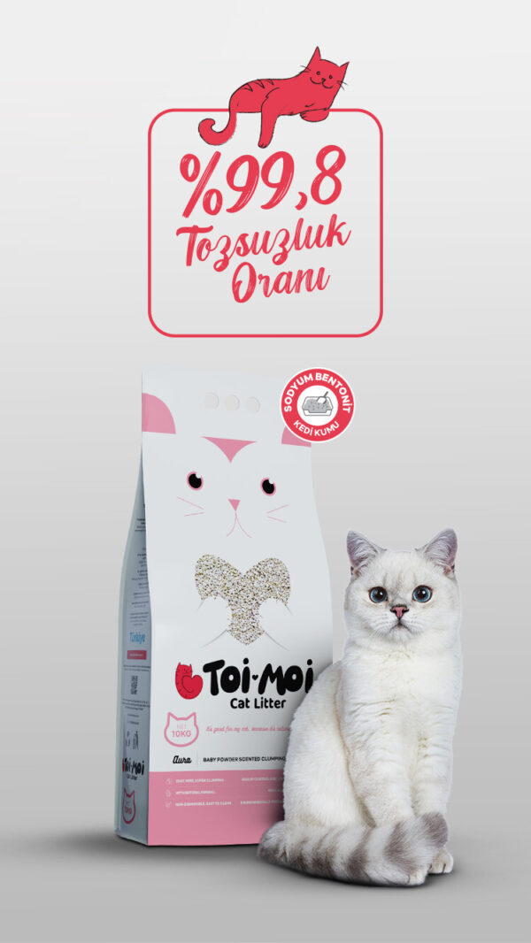 Toi Moi 20 Lt Bebek Pudrası Kokulu Kedi Kumu (2x10Lt) - Görsel 2