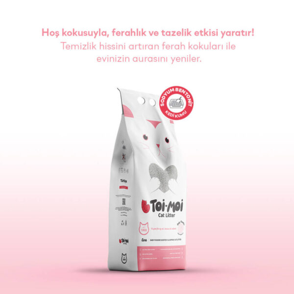 Toi Moi 20 Lt Bebek Pudrası Kokulu Kedi Kumu (2x10Lt) - Görsel 4