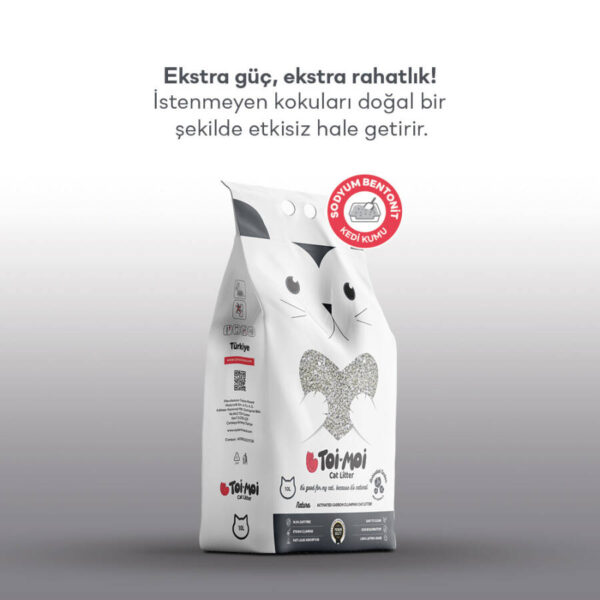 Toi Moi Natura Cream Aktif Karbon Sodyum Bentonit Kedi Kumu - Görsel 3