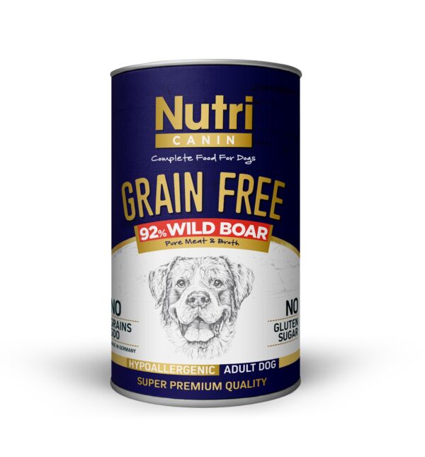 Nutri Canin Grain Free Tahılsız Yaban Domuzu Köpek Konservesi 400gr